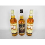 Three bottles of blended whisky comprising two Famous Grouse, 70cl,