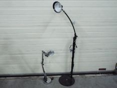 Two lamps, largest approximately 125 cm (h).