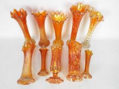 A Selection of Carnival Glass - A large