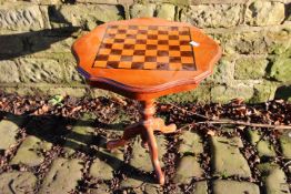 A chess board table measuring approximat