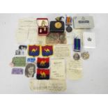Lot to include a World War One (WW1 / WWI) medal pair comprising British War Medal and Victory