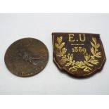 1900 Paris Exposition Universelle Internationale bronze medal, designed by J C Chaplain,