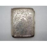 A George V silver cigarette case, Birmingham assay 1919, sponsors mark for Hasset & Harper Ltd,