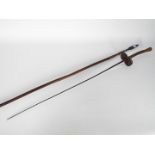 A sword and a spear, spear approximately 148 cm (l).