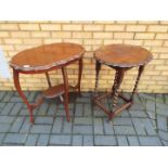 Two occasional tables, largest approximately 73 cm x 68 cm x 46 cm.