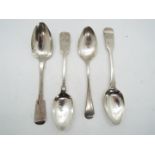 Three 19th century silver spoons and one 20th century, approximately 78 grams / 2.