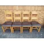 Four modern oak chairs. [4]