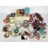 A quantity of costume jewellery, bracele