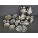 A collection of tea wares, predominantly