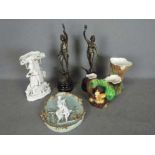 Lot to include cast metal sculptures, Ho