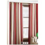 A pair of striped curtains by Next, mini