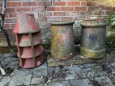 Three Chimney Pots, approx 48 cm (h) [3