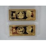 A Windsor Mint, limited edition, 24ct gold plated proof bars,