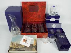 A collection of boxed crystal glassware to include Edinburgh Crystal tumblers,