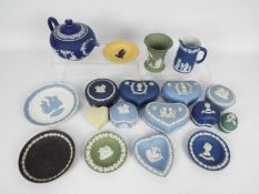 Wedgwood - A collection of Jasperware to include teapot, stamped to the base Wedgwood England,