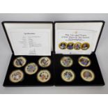Two limited edition Heirloom Coin Collection 24ct glod plated proof like £5 coin sets from Th Life