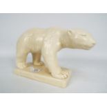 A large Beswick polar bear figurine, impressed 417 to the base with printed factory marks,