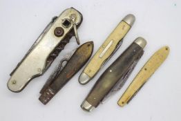 A small collection of vintage pen knives.