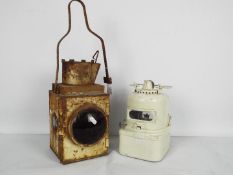 Railwayana - Lamps to include an Adlake Interior No 55 and similar.