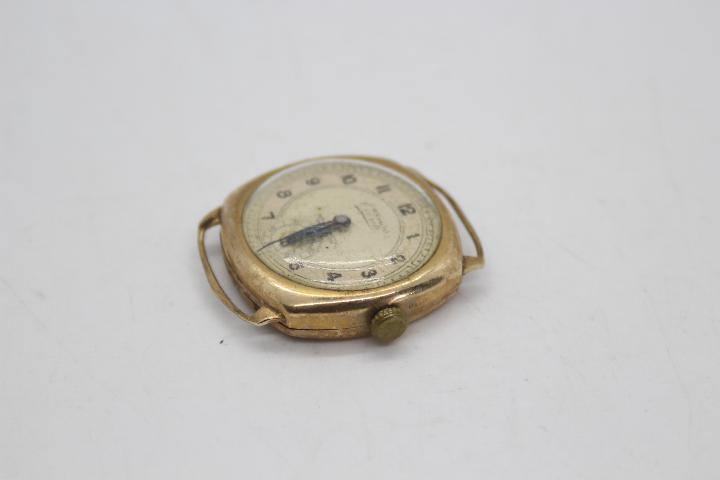 A 9ct gold cased wrist watch (lacking strap). - Image 3 of 4