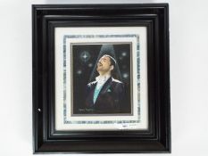 Trevor Horswell - A watercolour depicting Freddie Mercury, mounted and framed under glass,