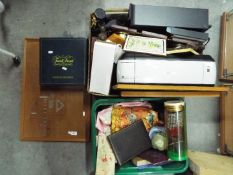Lot to include an Acer computer and accessories, vintage linen, glassware, ceramics, board game,