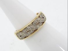 A 9 carat yellow gold, stone set ring, hallmarked, size M, approx weight 4.