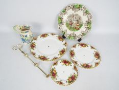 A Royal Albert, Old Country Roses, three tier cake stand,