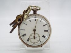 A Victorian silver cased pocket watch, the movement signed William Harrison,
