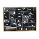Costume Jewellery - a display tray containing a quantity of costume jewellery to include necklaces