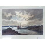 Richard Slater - Coastal scene watercolour, signed lower right, mounted and framed under glass,