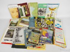 A large quantity of vintage maps, cycling tour guides, walking guides,