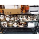 A collection of Royal Albert Old Country Roses comprising teapots, coffee pot, tureens, cups, bowls,