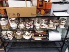 A collection of Royal Albert Old Country Roses comprising teapots, coffee pot, tureens, cups, bowls,