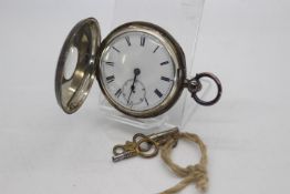 A Victorian silver cased half hunter pocket watch, the movement signed John Cashmore,