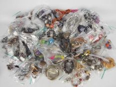 A large quantity of costume jewellery, predominantly individually bagged, to include bracelets,
