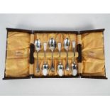 Eight silver coffee spoons, all Sheffield assay, dates between 1967 and 1978,