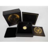 A limited edition, Perth Mint, encapsulated ¼ oz gold proof coin,