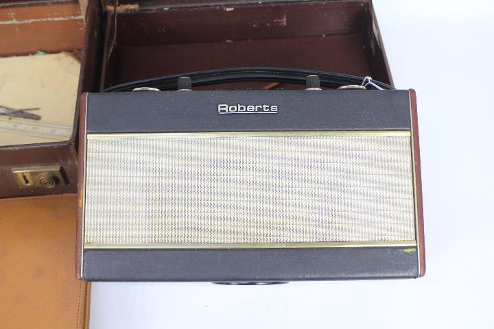 Two vintage brief cases, a Roberts radio - Image 3 of 5