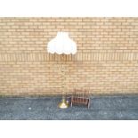 A brass standard lamp 140 cm height (to