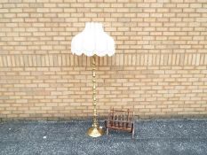 A brass standard lamp 140 cm height (to