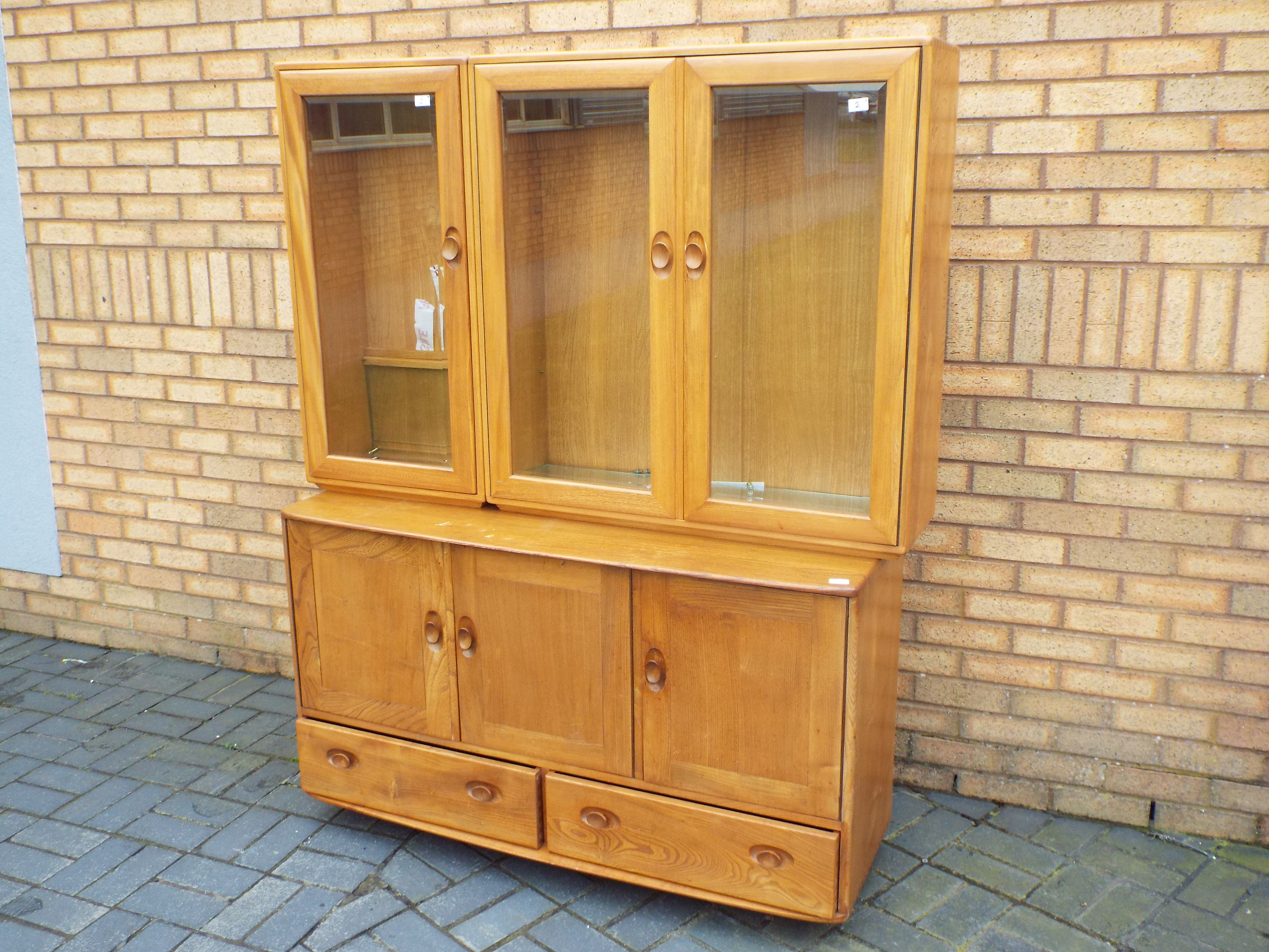 Ercol - A sideboard with upper display cabinet section, - Image 2 of 4