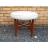 G-Plan - A vintage Astro dressing table stool, approximately 45 cm x 50 cm.
