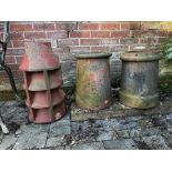 Three Chimney Pots, approx 48 cm (h) [3