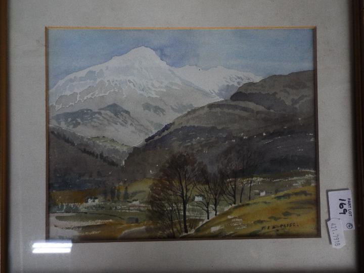 Two framed watercolour landscape scenes one signed lower right N F Sharman, the other F R Burgess, - Image 3 of 5