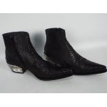New Rock Boots - a pair of black, low-sided black boots, EU size 41, UK size 7,