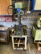 A Warco economy Mill/Drill with accessories and metal stand (Warren Machine) PLEASE NOTE: ITEM IS