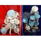 Mixed lot comprising ceramics to include Poole Pottery, Aynsley and other, glassware and other,