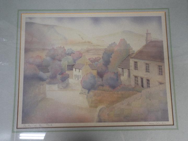 Two framed watercolour landscape scenes one signed lower right N F Sharman, the other F R Burgess, - Image 4 of 5