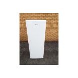 A white Beko freezer, approximately 145